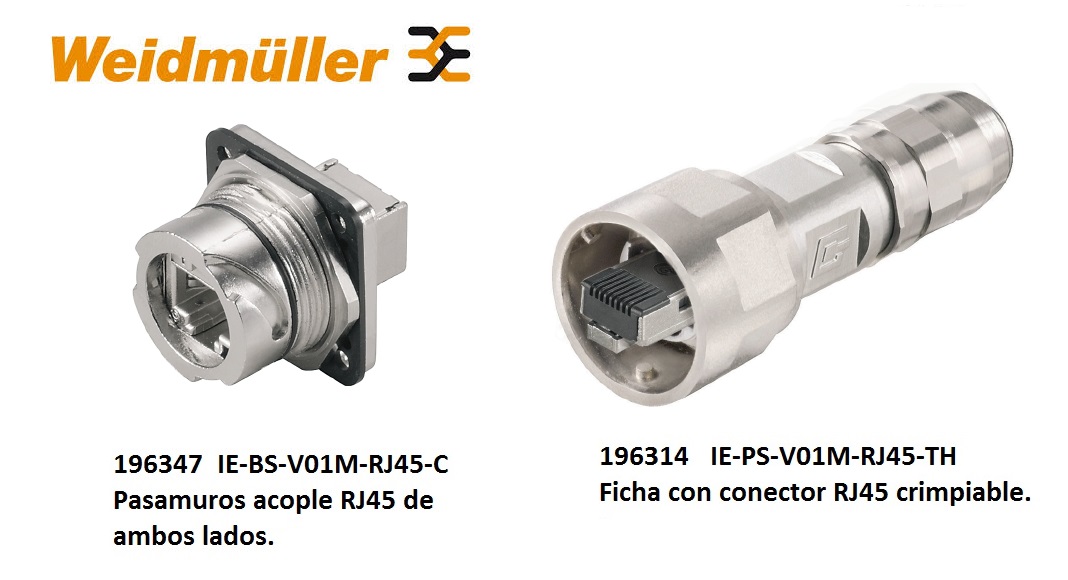 RJ45 Pasamuros y conector Bayoneta